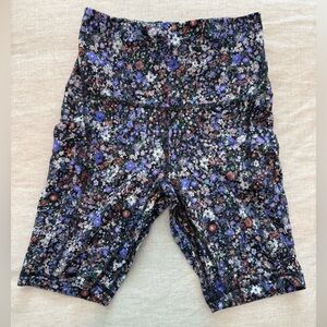 Lululemon Floral Fast and Free 8in. Bike Shorts (with side pockets)